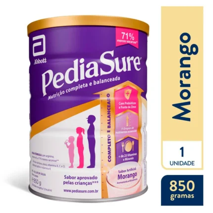 Suplemento Infantil Pediasure 4 a 10 anos Morango 850g